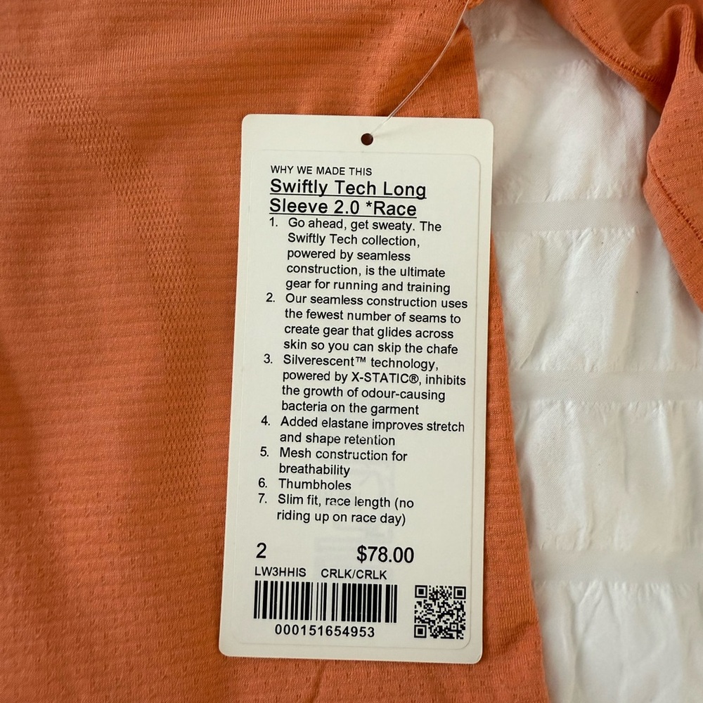 NWT Lululemon Swiftly - Picture 3 of 4
